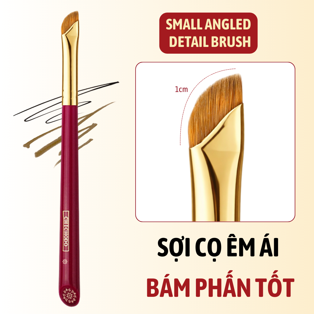 Cọ kẻ bọng mắt, tém mày, kẻ mắt siêu mảnh Chichodo Small Angled Detail C131